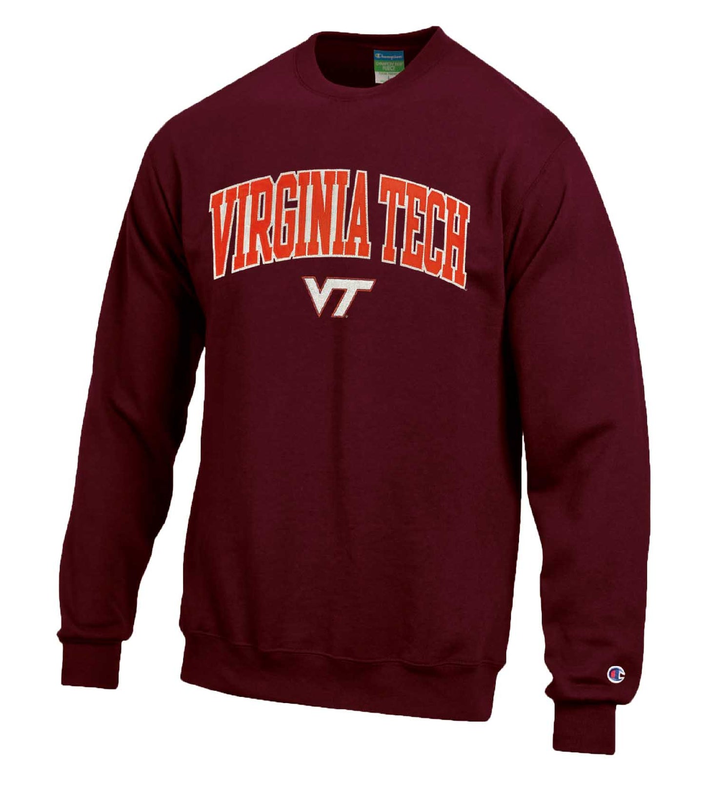 Virginia Tech Hokies Adult Tackle Twill Crewneck - Maroon