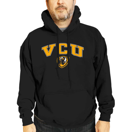 VCU Rams Adult Arch & Logo Soft Style Gameday Hooded Sweatshirt - Black