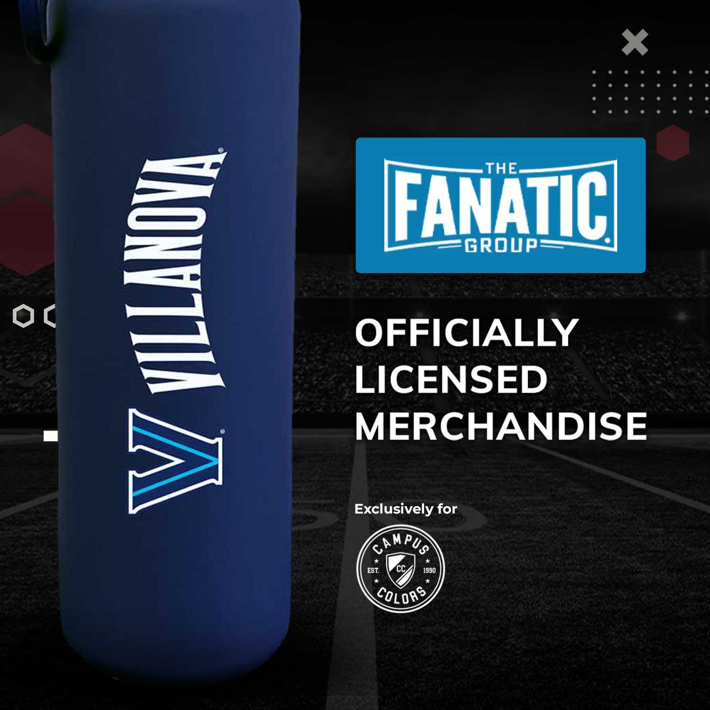 Villanova Wildcats NCAA Stainless Steel Water Bottle - Navy