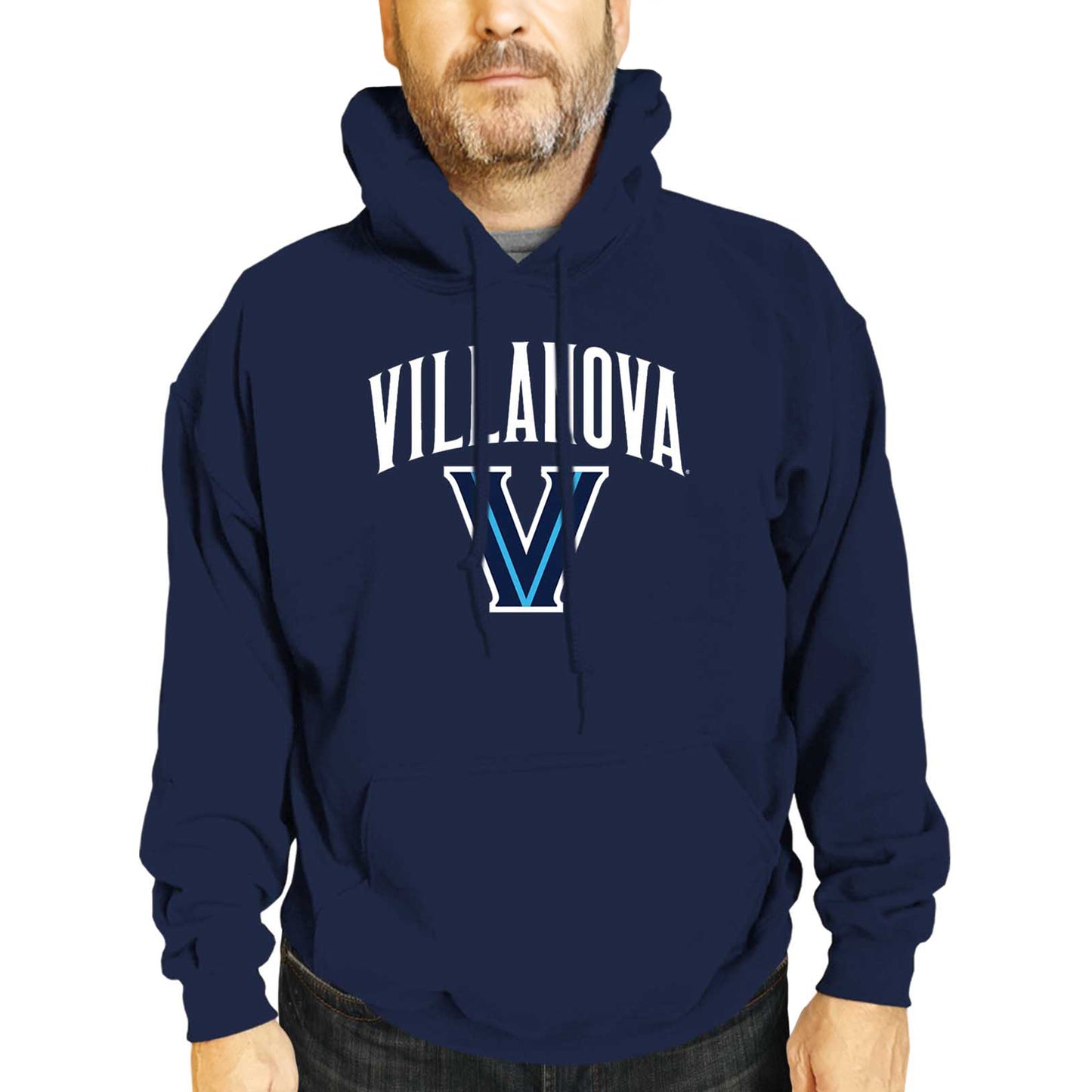 Villanova Wildcats Adult Arch & Logo Soft Style Gameday Hooded Sweatshirt - Navy