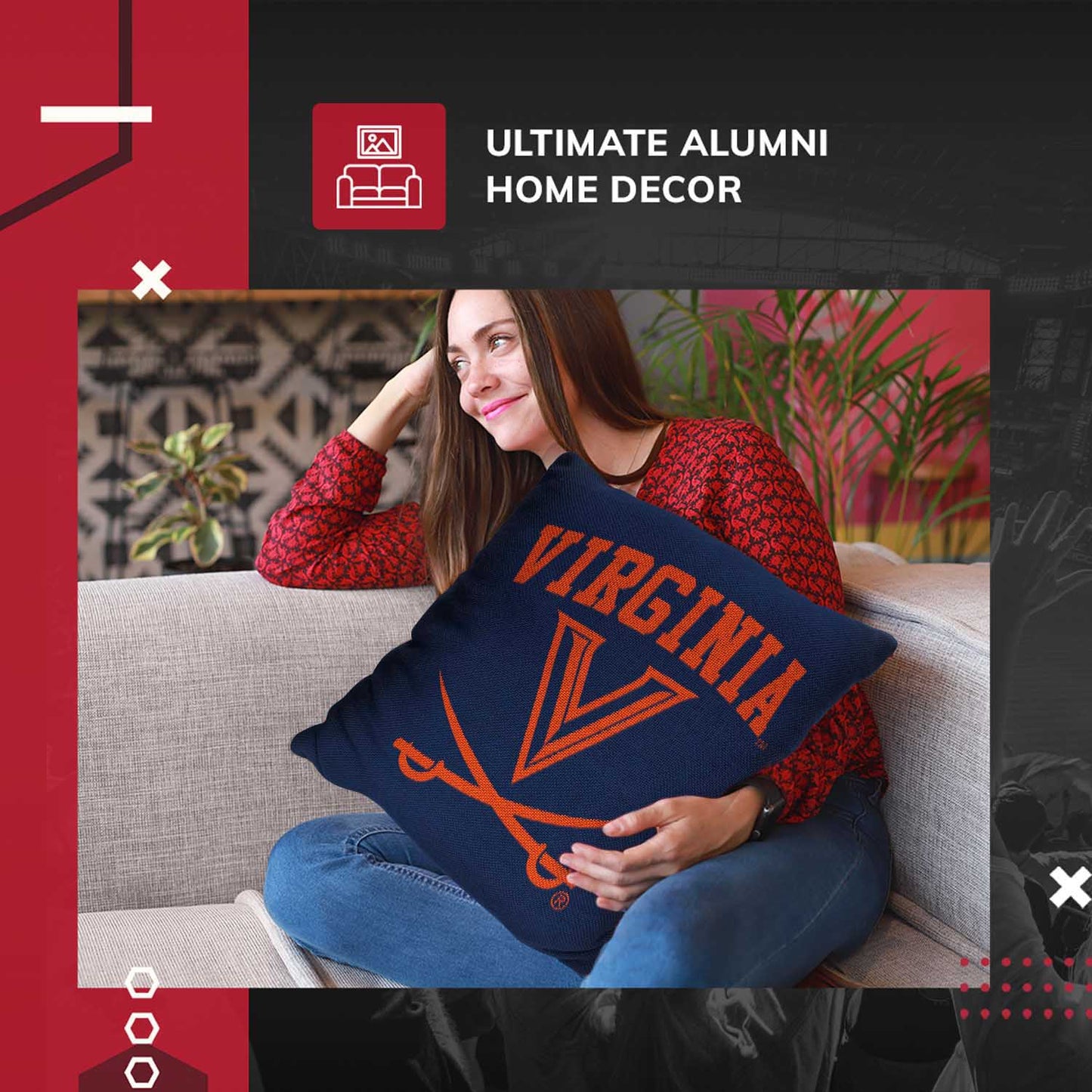 Virginia Cavaliers NCAA Decorative Pillow - Navy