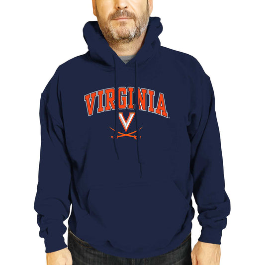 Virginia Cavaliers Adult Arch & Logo Soft Style Gameday Hooded Sweatshirt - Navy