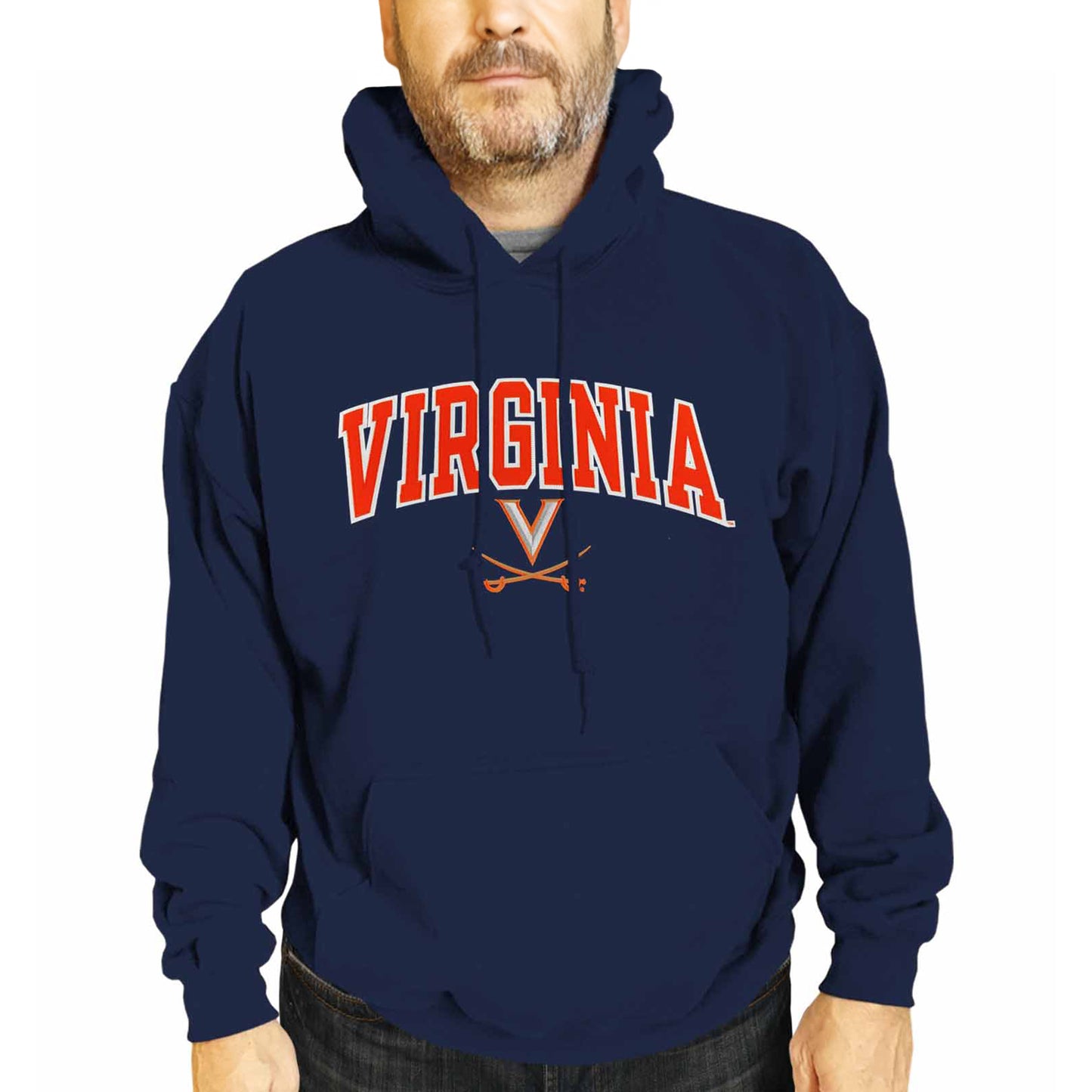 Virginia Cavaliers NCAA Adult Tackle Twill Hooded Sweatshirt - Navy