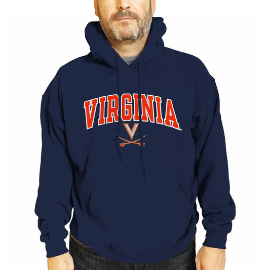 Virginia Cavaliers NCAA Adult Tackle Twill Hooded Sweatshirt - Navy