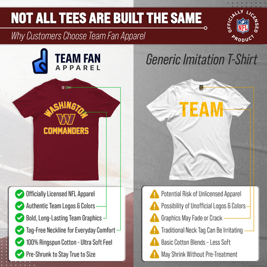 Washington Commanders NFL Adult Gameday T-Shirt - Maroon