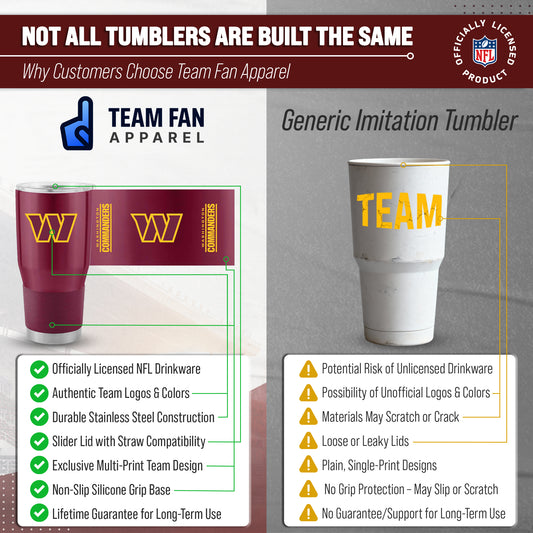 Washington Commanders NFL 30oz Gameday Stainless Steel Tumbler - Maroon