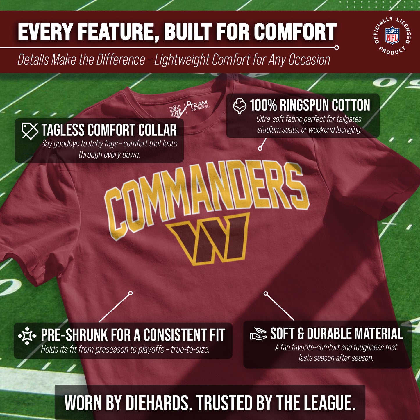 Washington Commanders NFL Home Team Tee - Maroon