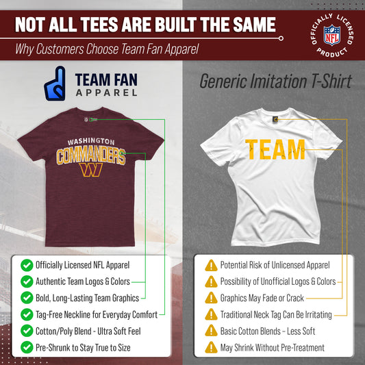 Washington Commanders NFL Starting Fresh Short Sleeve Heather T-Shirt - Maroon