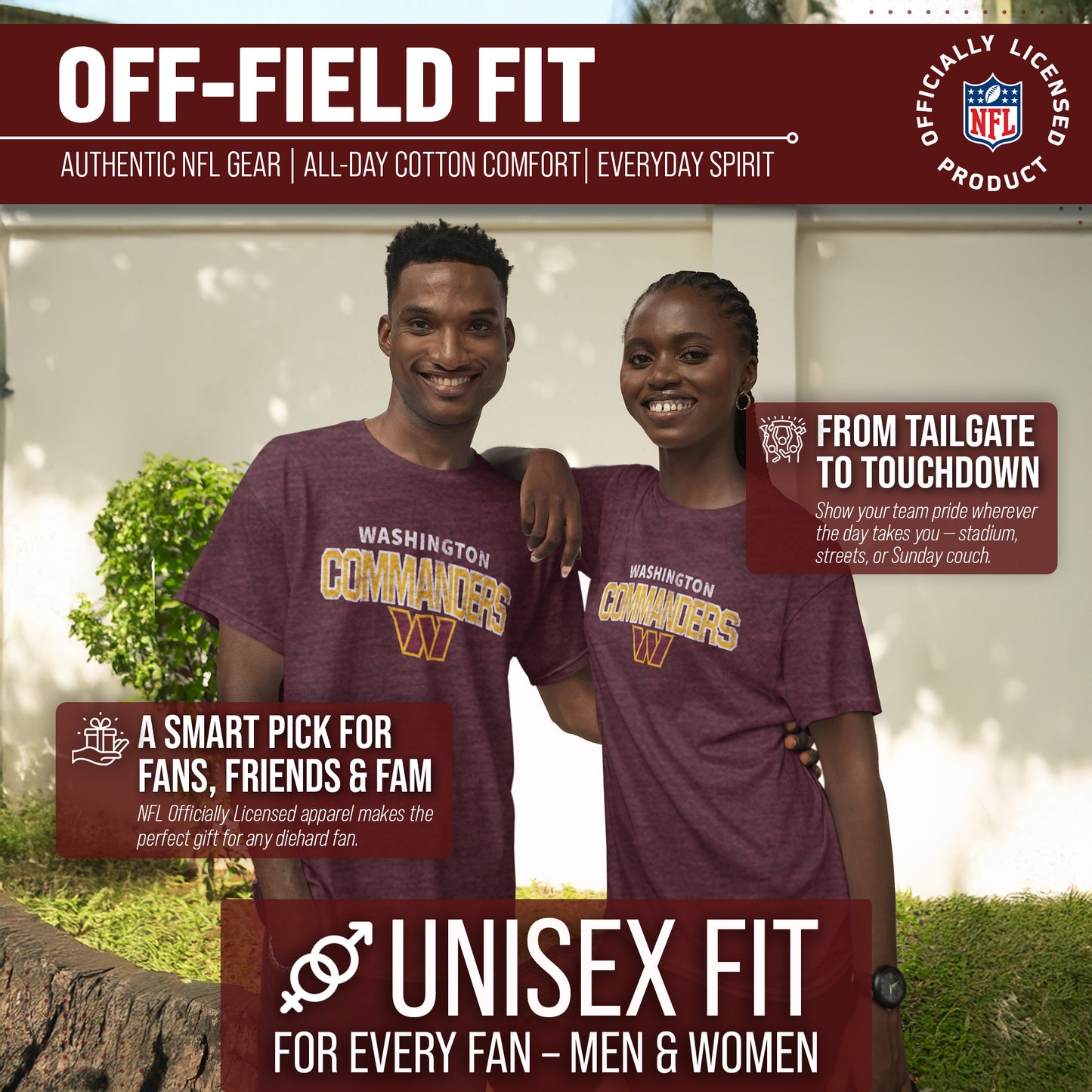 Washington Commanders NFL Starting Fresh Short Sleeve Heather T-Shirt - Maroon