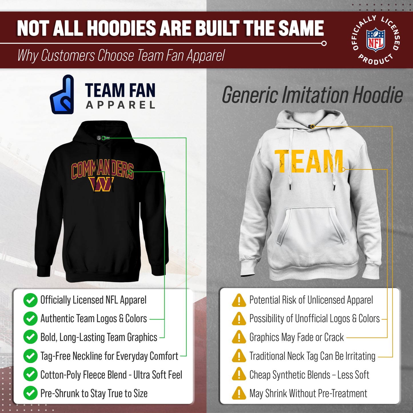 Washington Commanders NFL Home Team Hoodie - Black