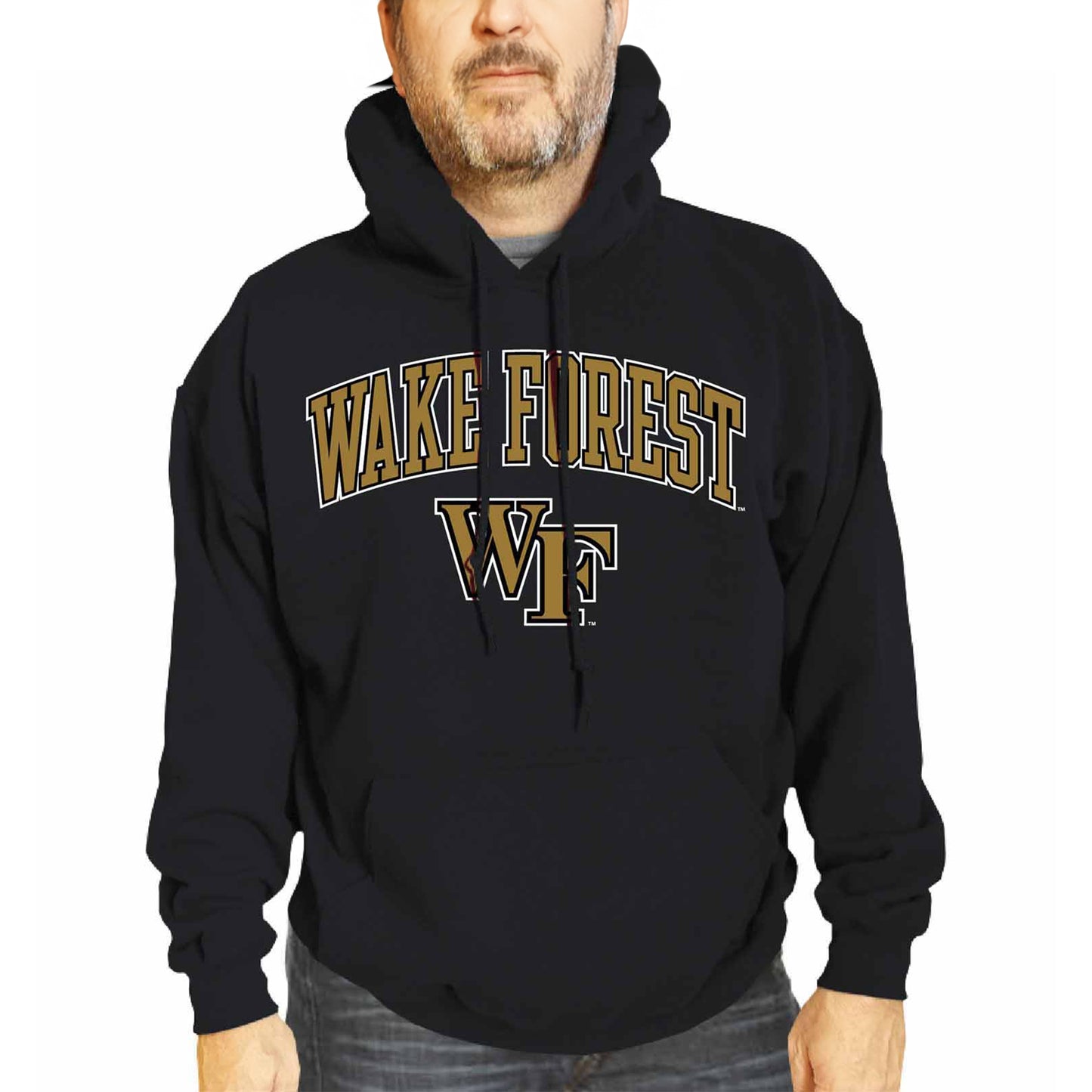 Wake Forest Demon Deacons Adult Arch & Logo Soft Style Gameday Hooded Sweatshirt - Black