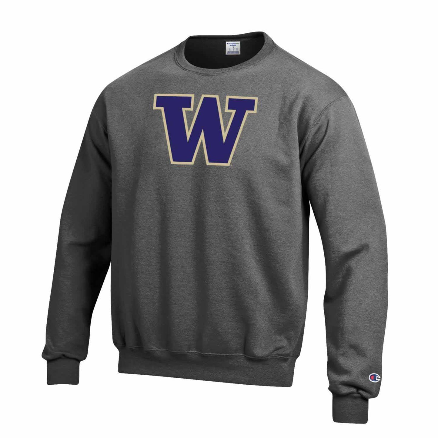 Washington Huskies Adult Mascot Fleece Crewneck - Charcoal
