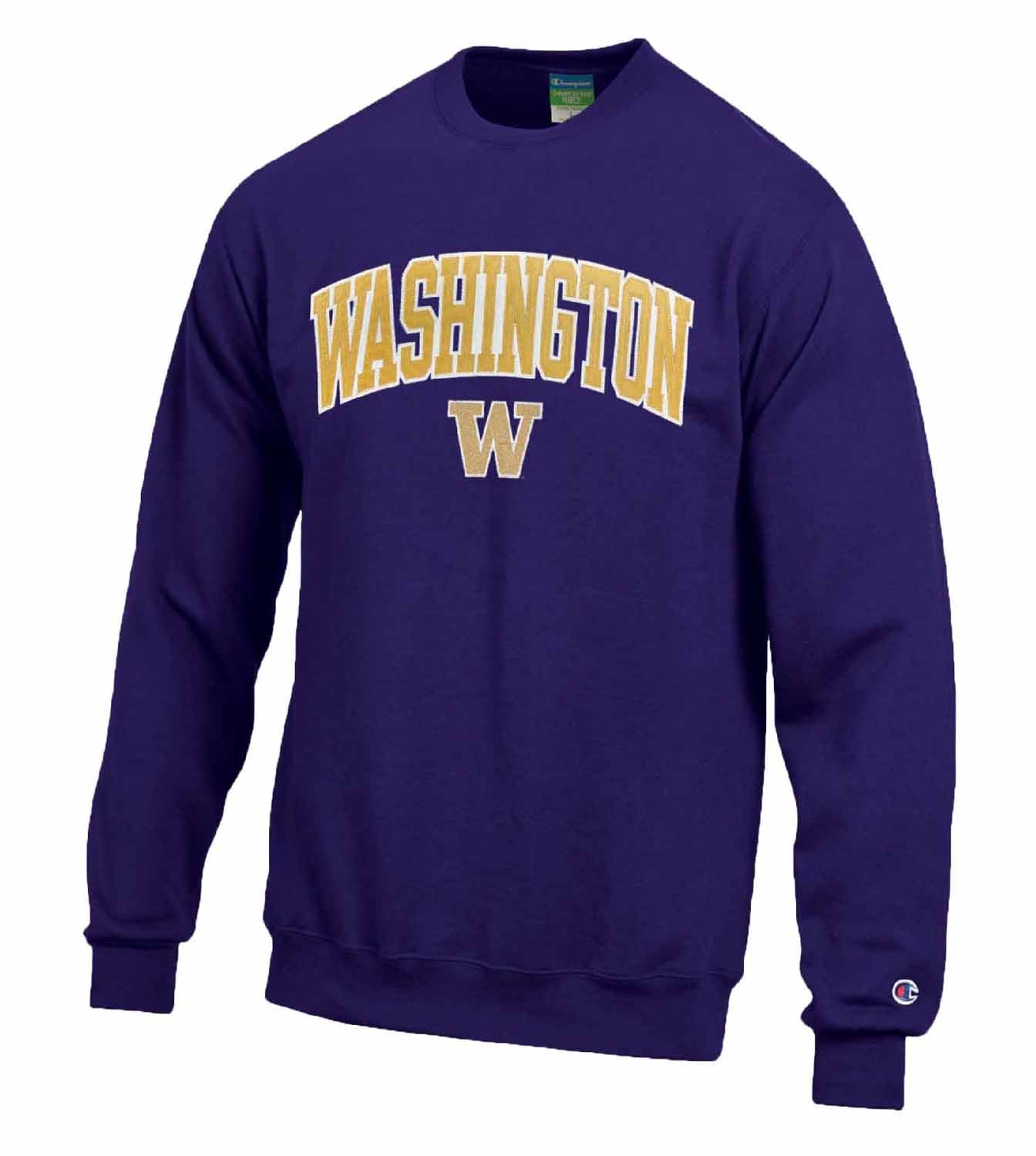 Washington Huskies Adult Tackle Twill Crewneck - Purple
