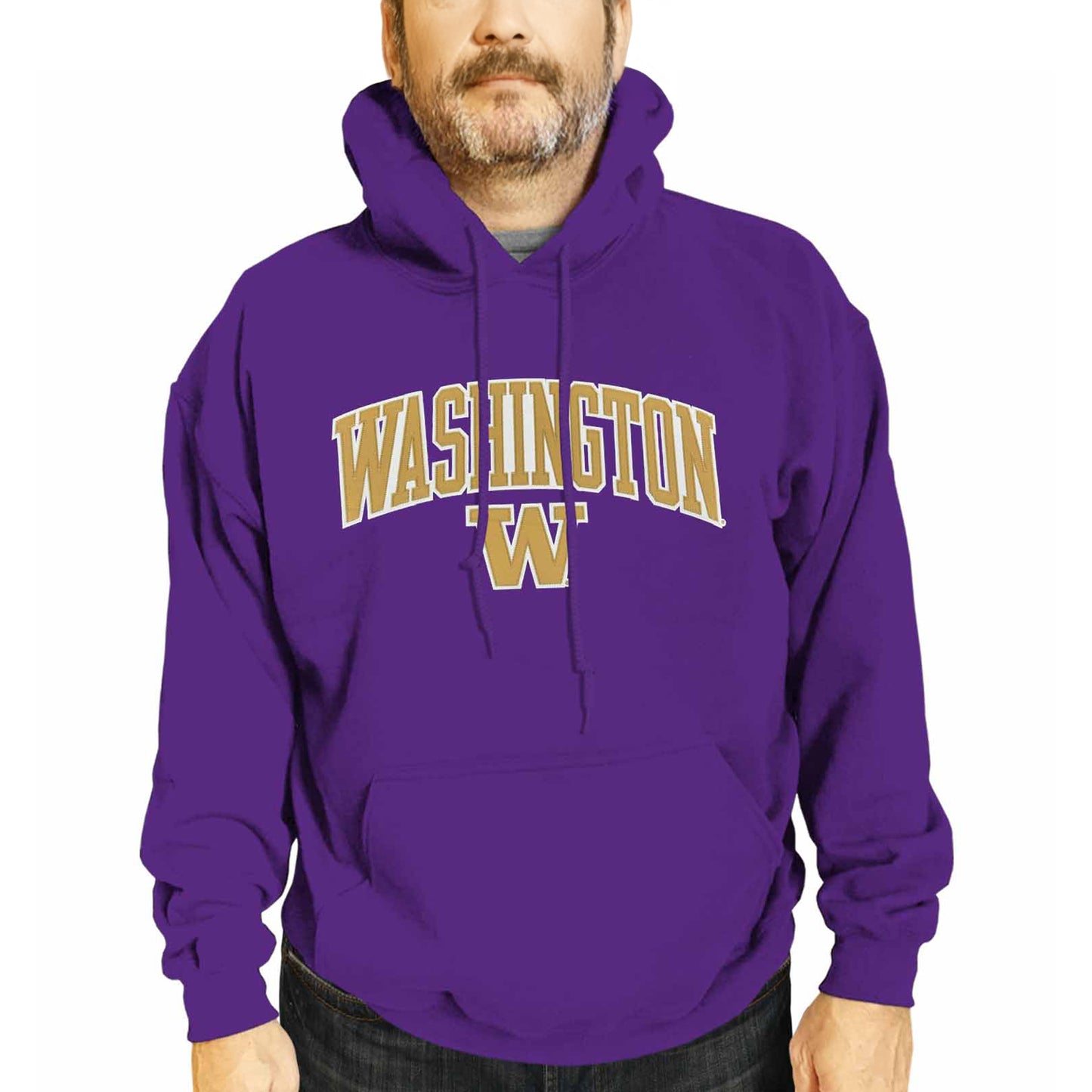 Washington Huskies NCAA Adult Tackle Twill Hooded Sweatshirt - Purple