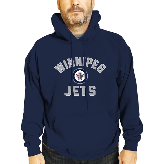 Winnipeg Jets Adult NHL Primary Logo Hooded Sweatshirt - Navy