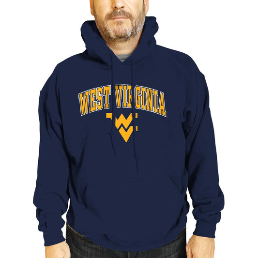West Virginia Mountaineers Adult Arch & Logo Soft Style Gameday Hooded Sweatshirt - Navy