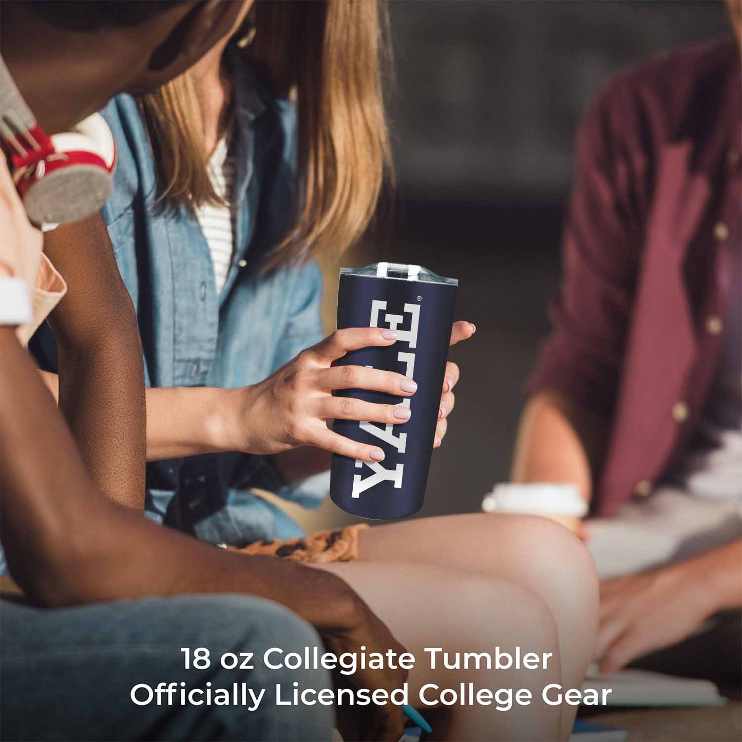 Yale Bulldogs NCAA Stainless Steel Tumbler perfect for Gameday - Navy