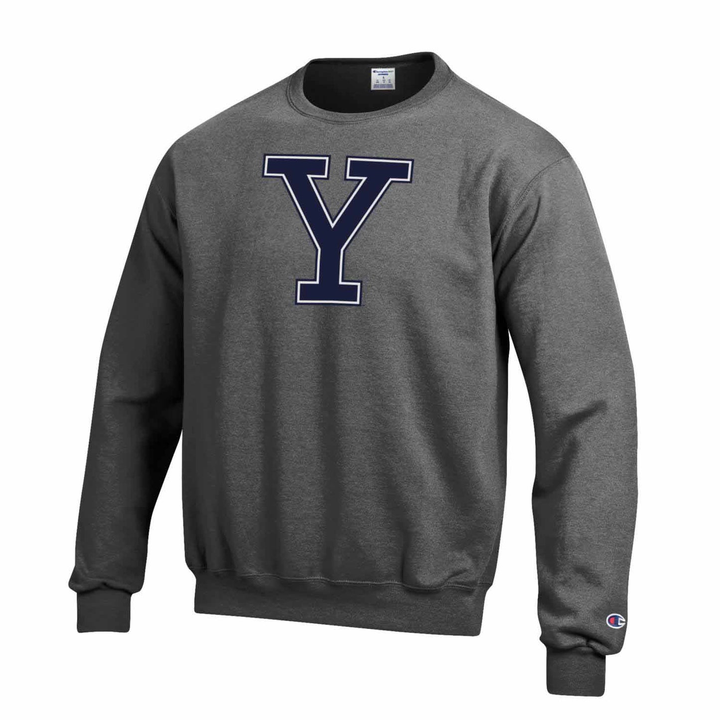 Yale Bulldogs Adult Mascot Fleece Crewneck - Charcoal