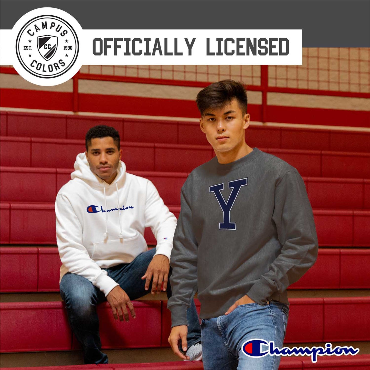 Yale Bulldogs Adult Mascot Fleece Crewneck - Charcoal