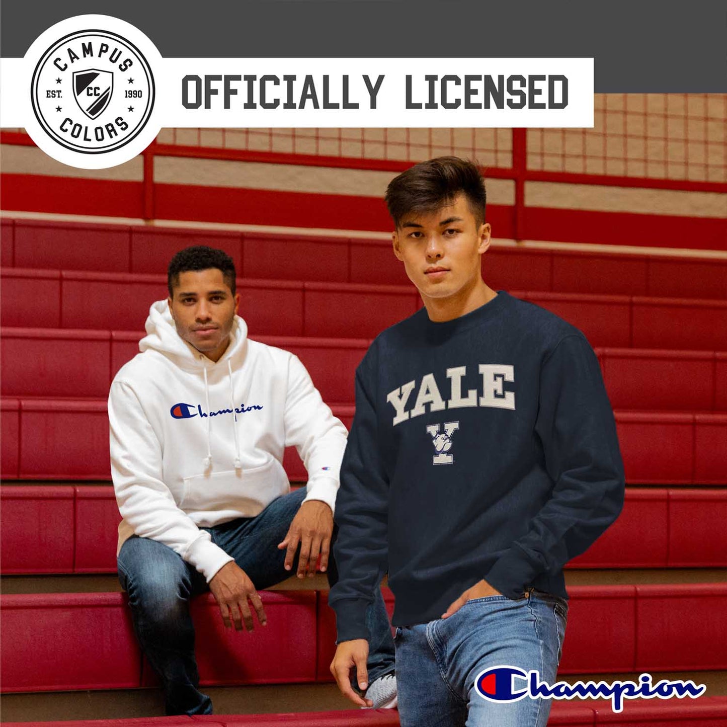 Yale Bulldogs Adult Tackle Twill Crewneck - Navy