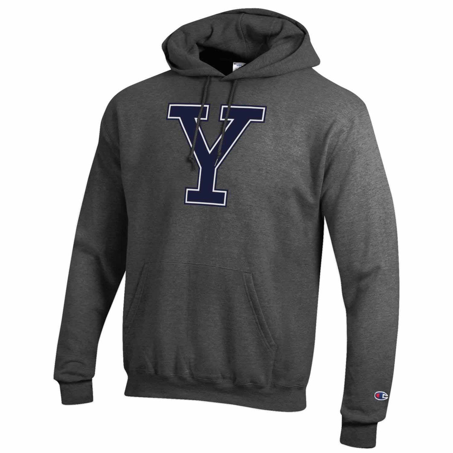 Yale Bulldogs Adult Mascot Fleece Hooded Sweatshirt - Charcoal