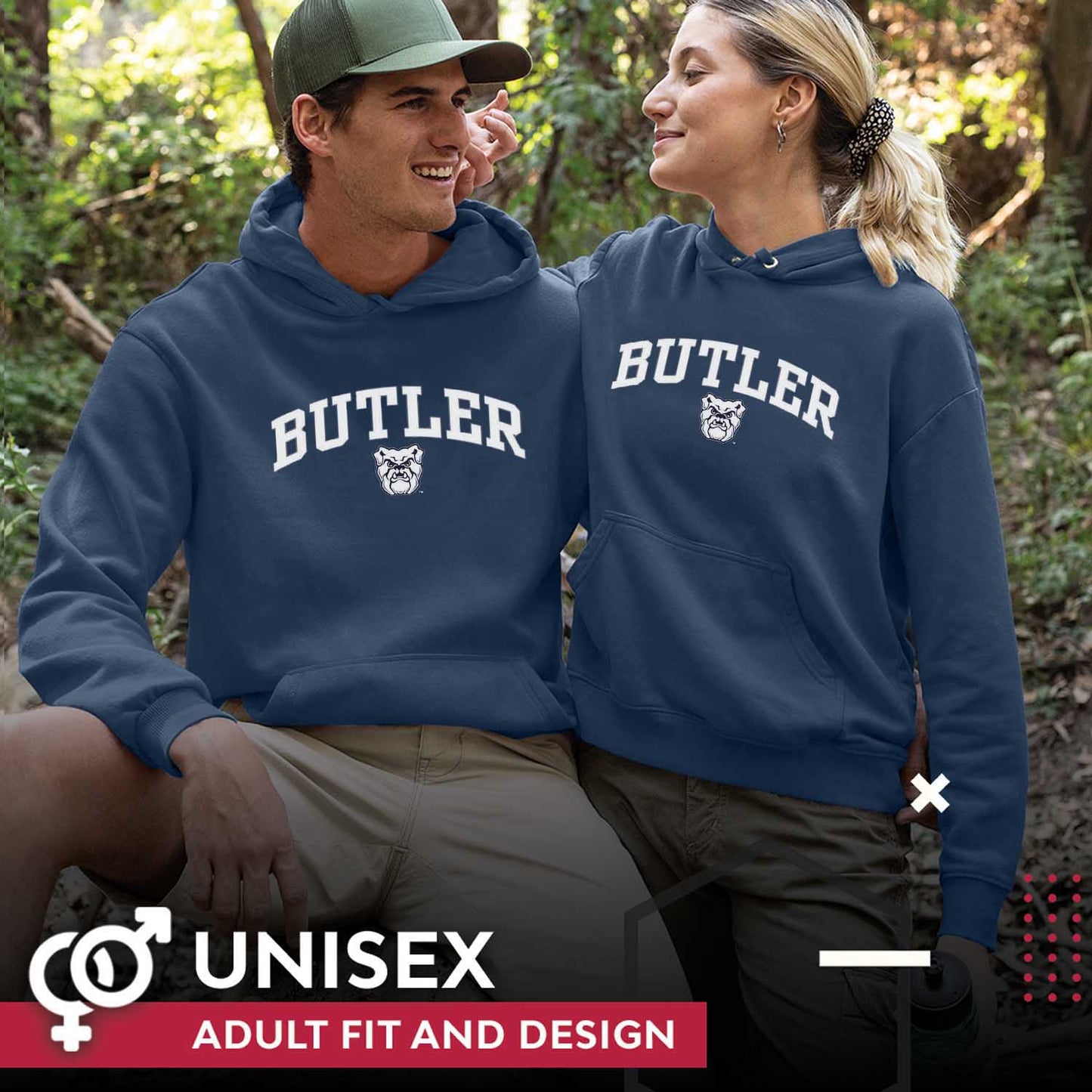 Butler Bulldogs Adult Arch & Logo Soft Style Gameday Hooded Sweatshirt - Navy