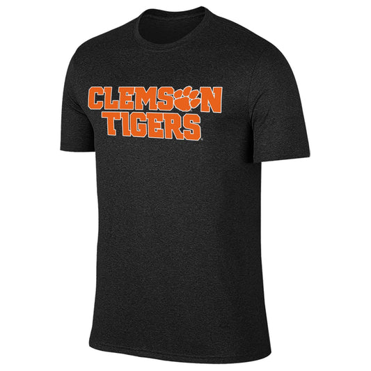 Clemson Tigers Campus Colors NCAA Adult Cotton Blend Charcoal Tagless T-Shirt - Charcoal