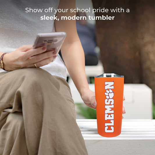 Clemson Tigers NCAA Stainless Steel Tumbler perfect for Gameday - Orange