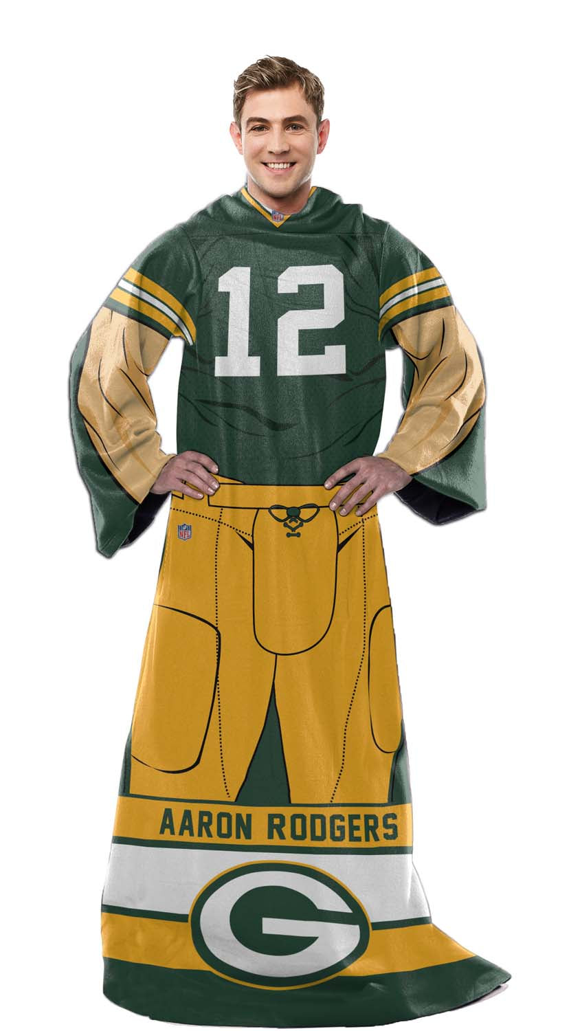 Green Bay Packers Officially Licensed Wearable Blankets with Sleeves - Green