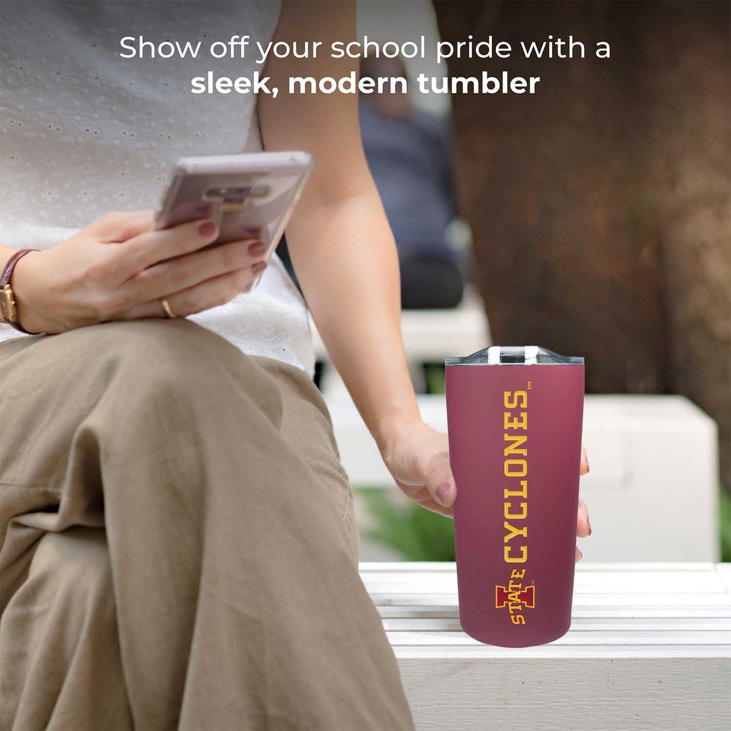 Iowa State Cyclones NCAA Stainless Steel Tumbler perfect for Gameday - Maroon