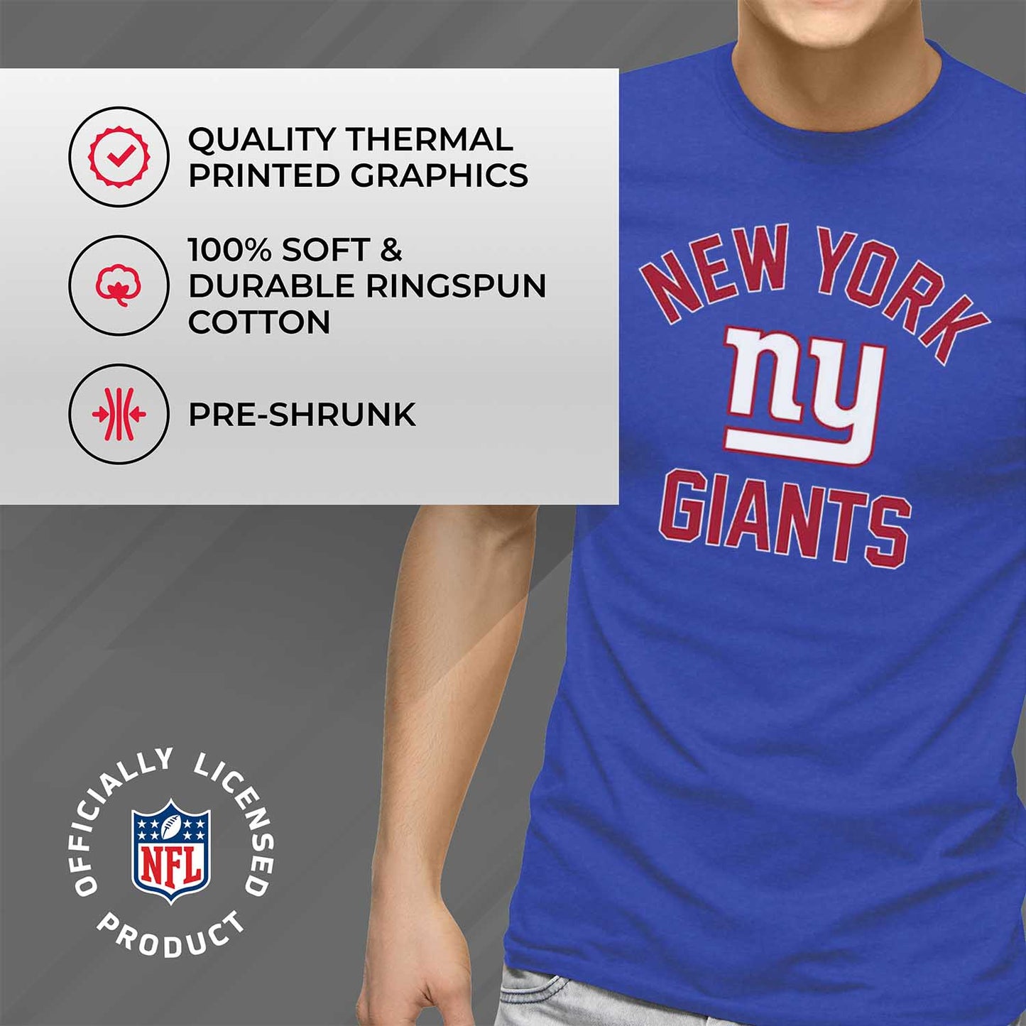 New York Giants NFL Adult Gameday T-Shirt - Royal