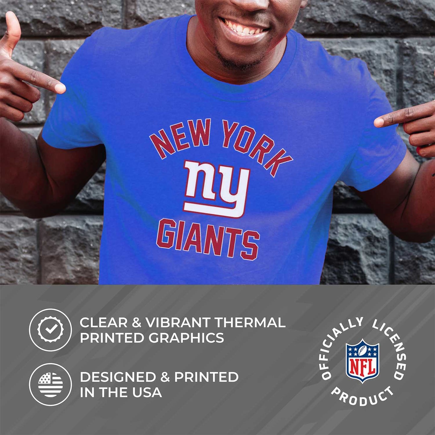 New York Giants NFL Adult Gameday T-Shirt - Royal