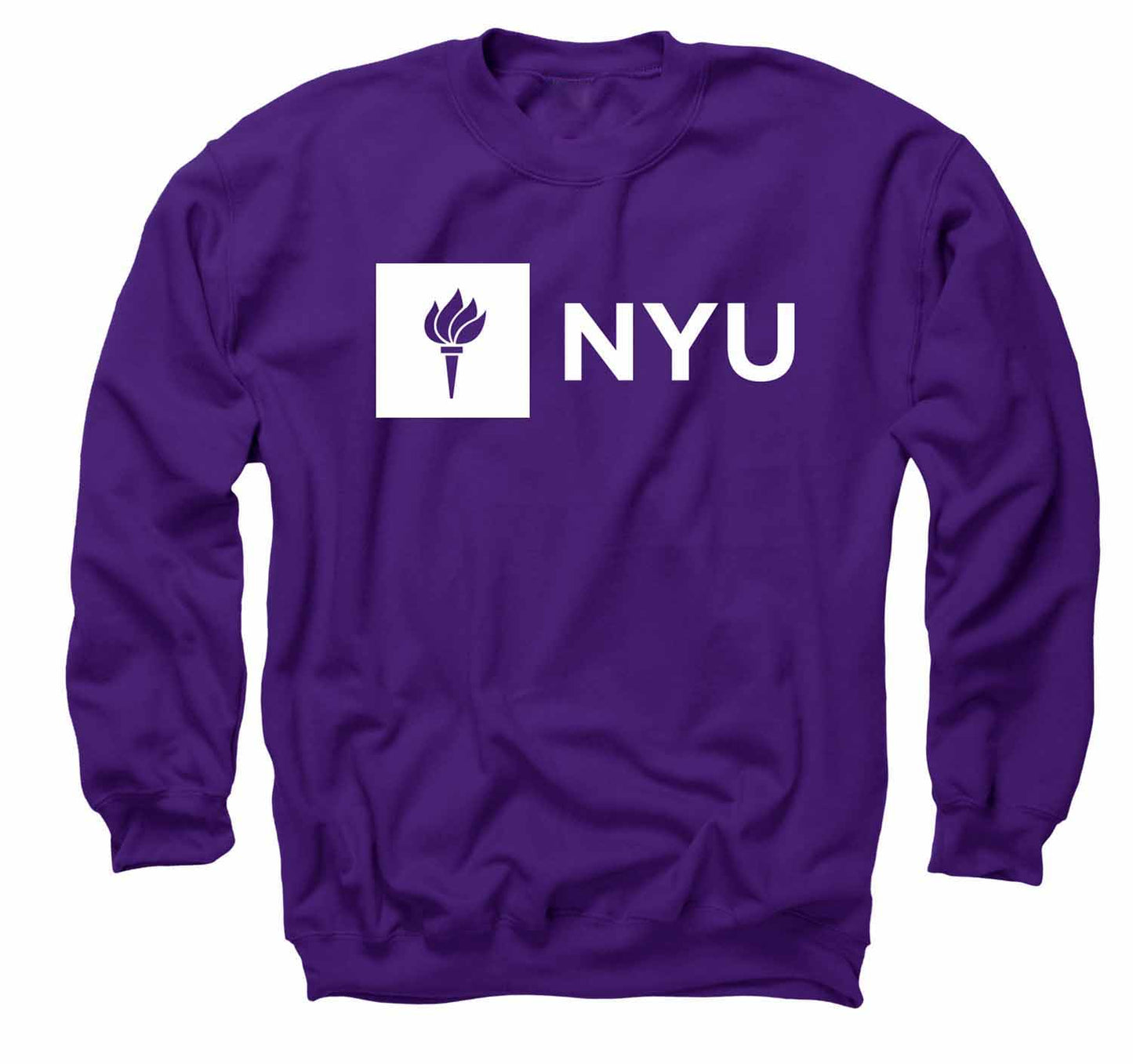 NYU Violets Adult Just Logo Crewneck Sweatshirt - Purple