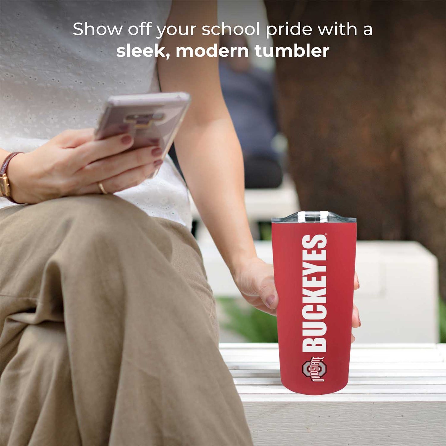 Ohio State Buckeyes NCAA Stainless Steel Tumbler perfect for Gameday - Red