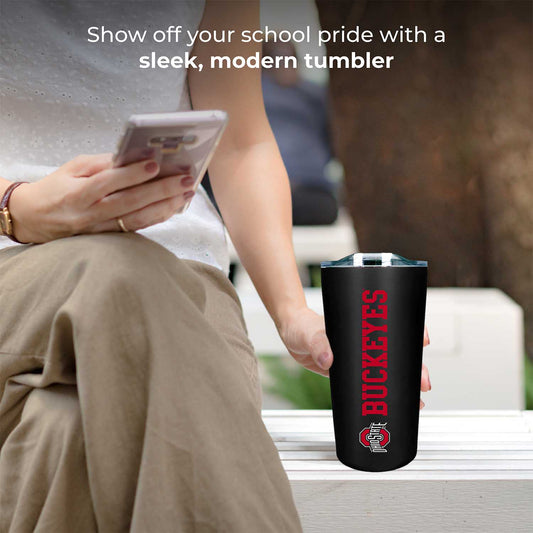 Ohio State Buckeyes NCAA Stainless Steel Tumbler perfect for Gameday - Black
