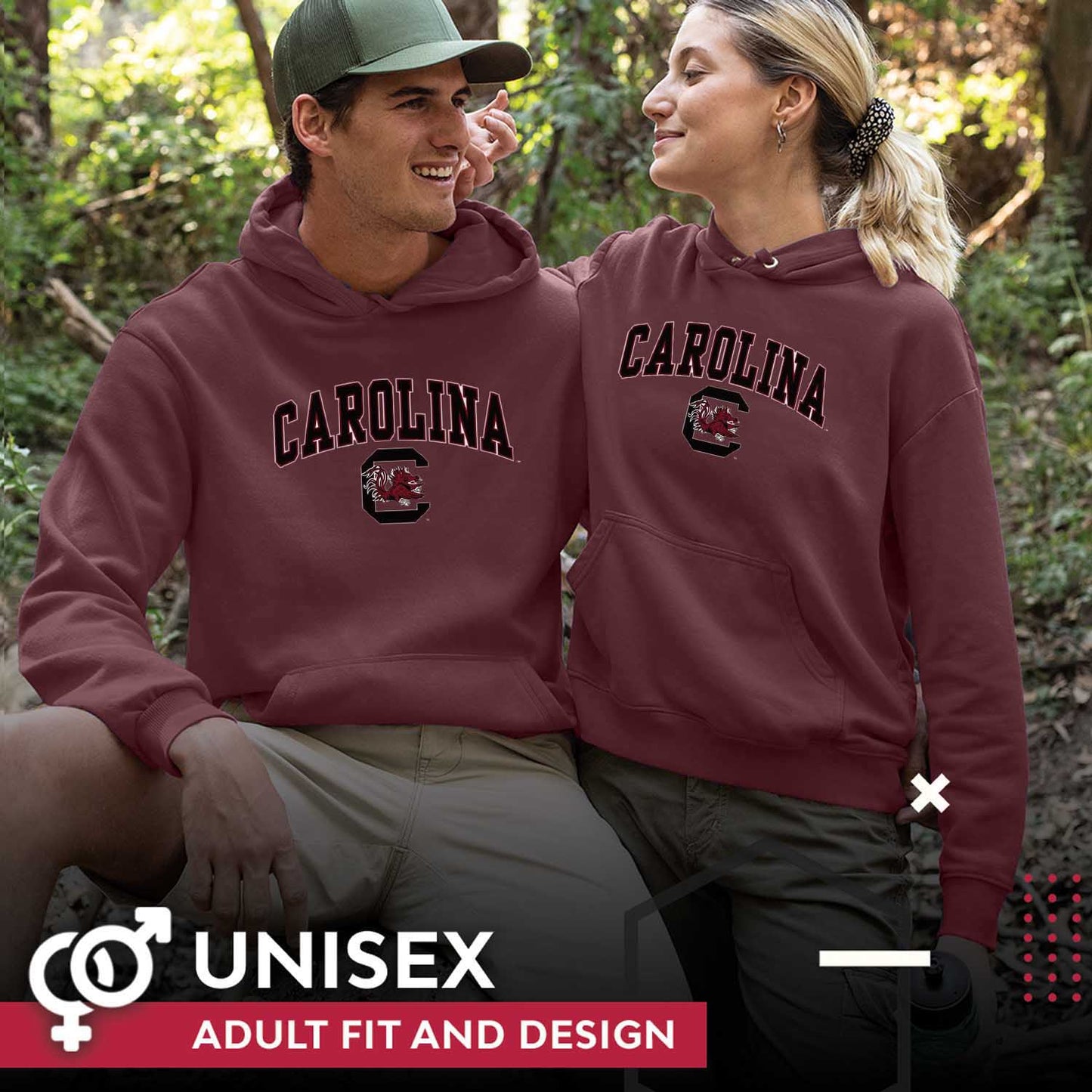 South Carolina Gamecocks Adult Arch & Logo Soft Style Gameday Hooded Sweatshirt - Maroon