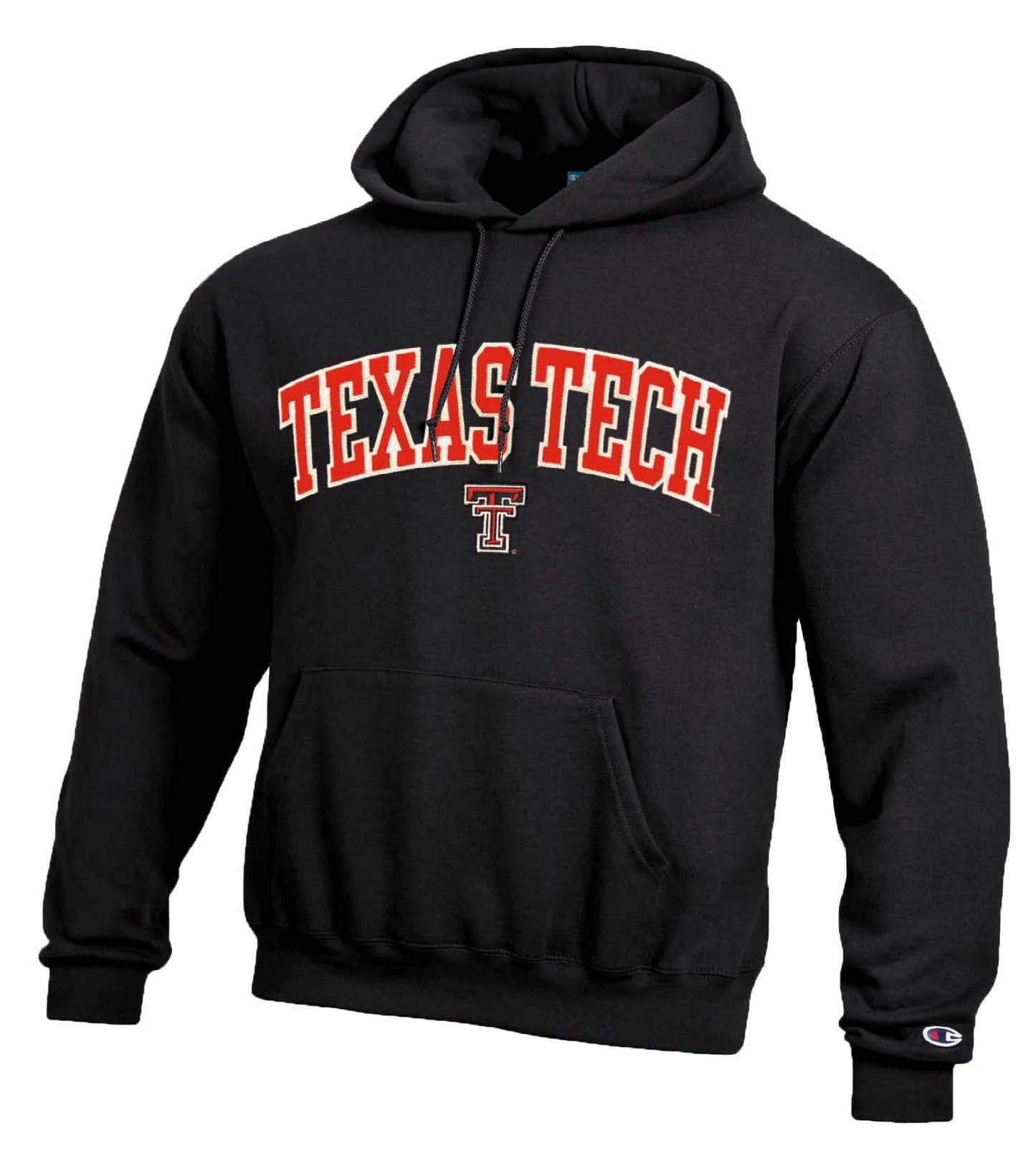 Texas Tech Red Raiders Champion Adult Tackle Twill Hooded Sweatshirt - Black