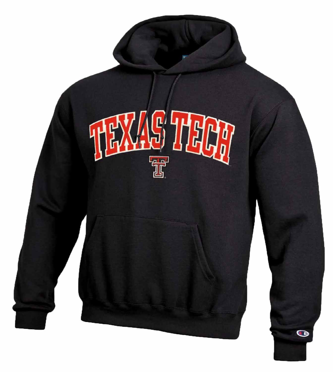 Texas Tech Red Raiders Champion Adult Tackle Twill Hooded Sweatshirt - Black