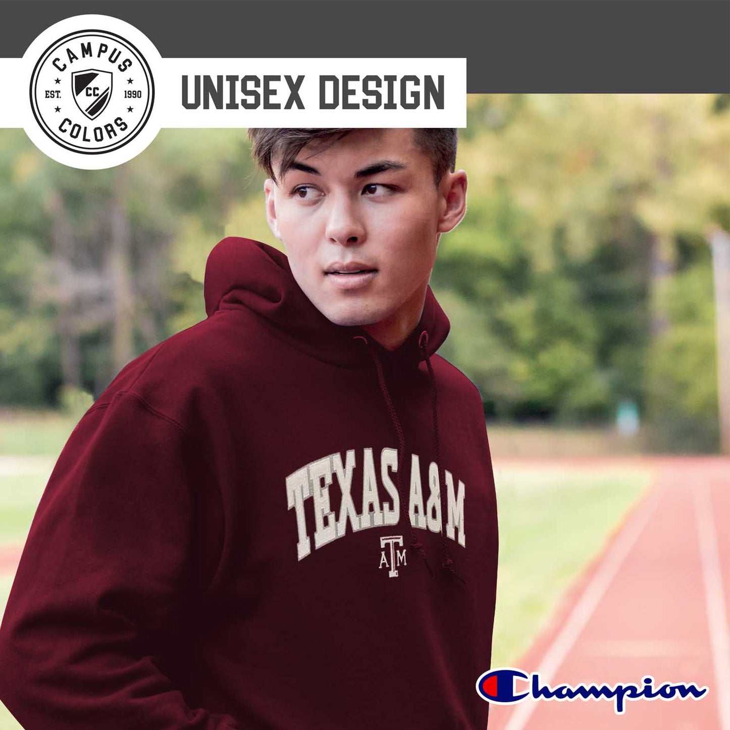 Texas A&M Aggies Champion Adult Tackle Twill Hooded Sweatshirt - Maroon