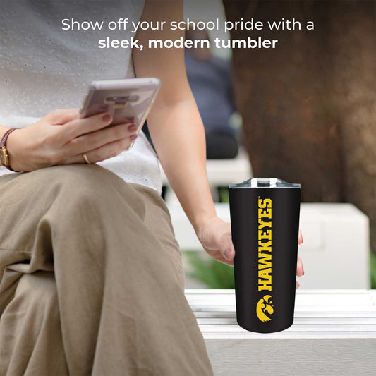 Iowa Hawkeyes NCAA Stainless Steel Tumbler perfect for Gameday - Black