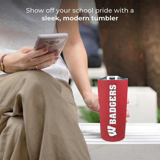 Wisconsin Badgers NCAA Stainless Steel Tumbler perfect for Gameday - Red