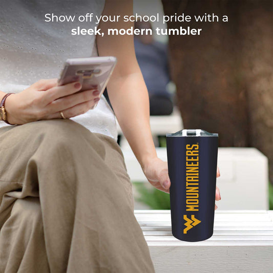 West Virginia Mountaineers NCAA Stainless Steel Tumbler perfect for Gameday - Navy