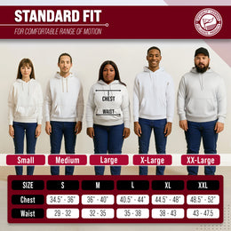 Arkansas Razorbacks NCAA Adult Unisex Varsity Club Pennant Hooded Fleece Sweatshirt - Off White