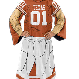 Texas Longhorns NCAA Team Wearable Blanket with Sleeves - Texas Orange