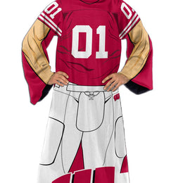 Wisconsin Badgers NCAA Team Wearable Blanket with Sleeves - Red