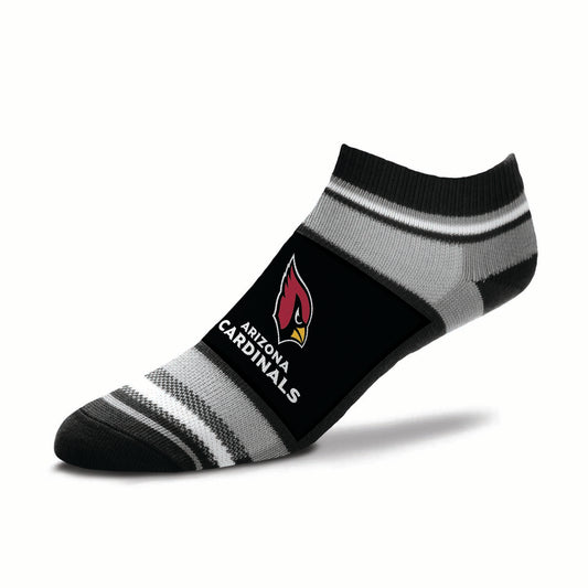 Arizona Cardinals NFL Adult Marquis Addition No Show Socks - Black