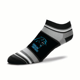 Carolina Panthers NFL Adult Marquis Addition No Show Socks - Black