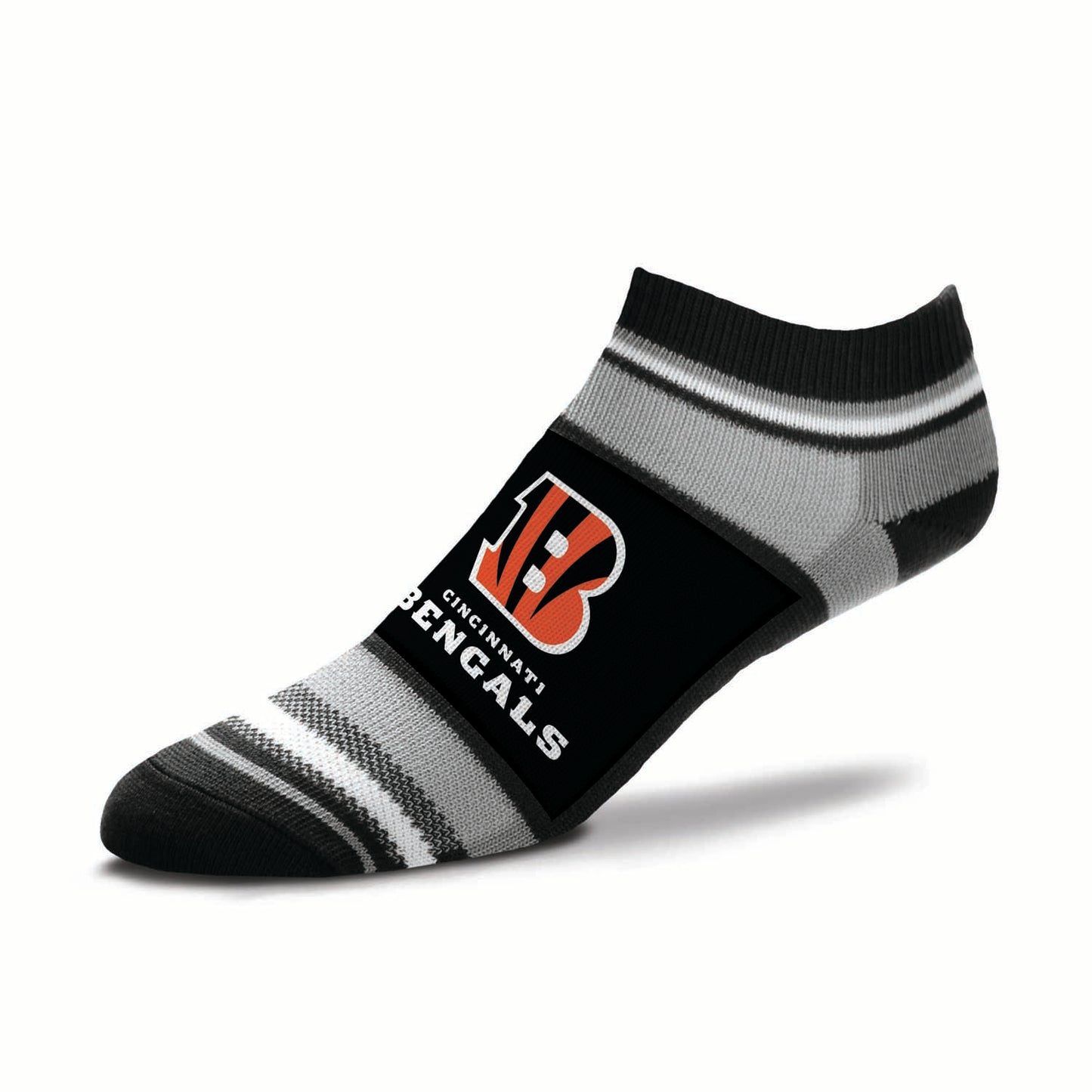 Cincinnati Bengals NFL Adult Marquis Addition No Show Socks - Black