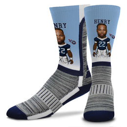 Tennessee Titans NFL Adult V Curve MVP Player Crew Socks - Light Blue #22