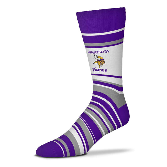 Minnesota Vikings NFL Adult Striped Dress Socks - Purple